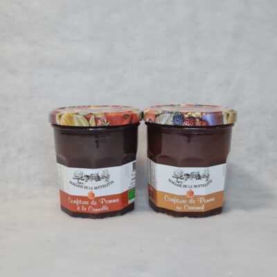 Confiture BIO de pomme au caramel ou à la cannelle